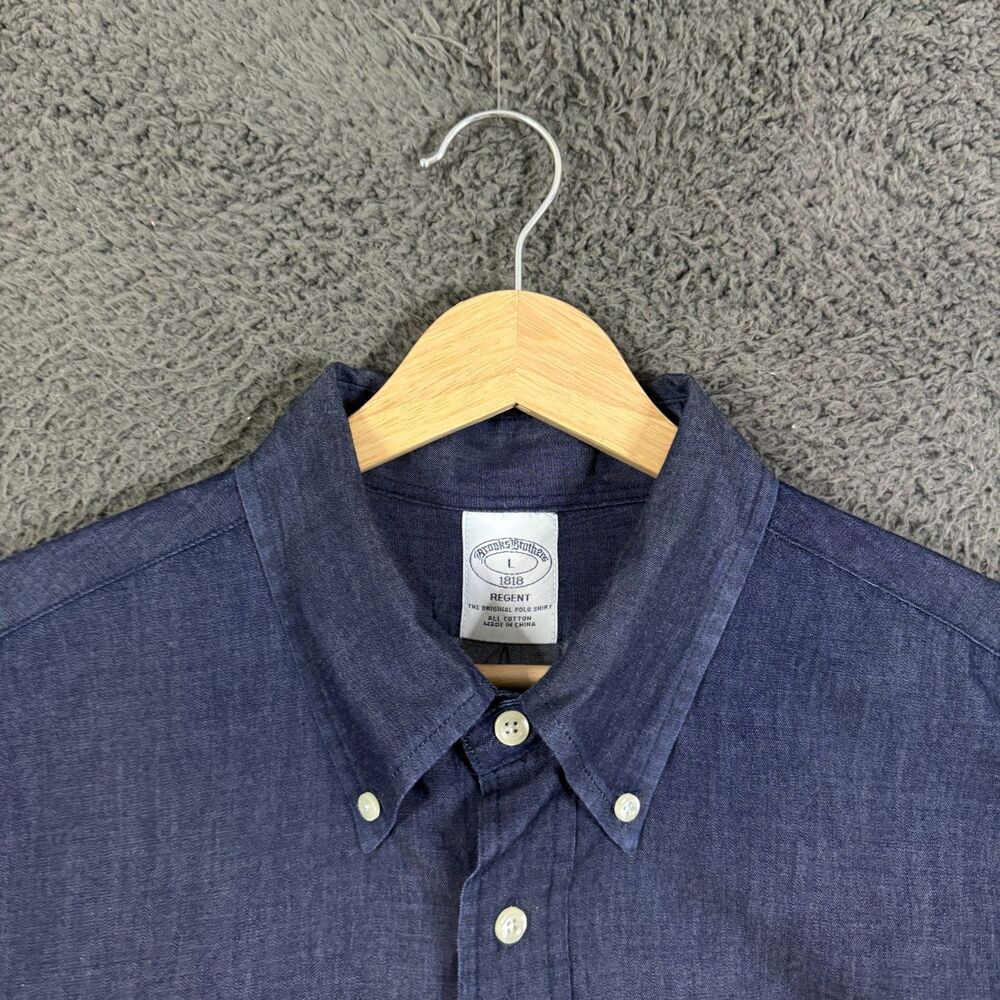 Brooks Brothers Navy Blue Button-Down Casual Shirt - Picture 3 of 13